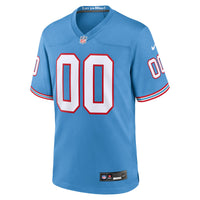 Tennessee Titans Nike Light Blue Oilers Throwback Custom Game Jersey