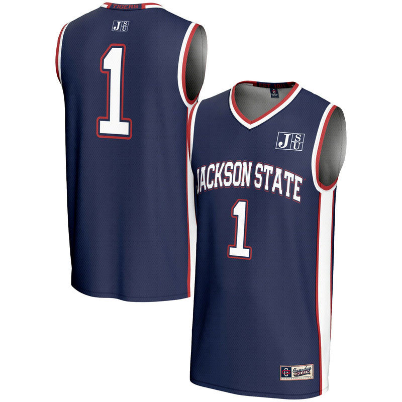 #1 Jackson State Tigers GameDay Greats Lightweight Basketball Jersey - Navy