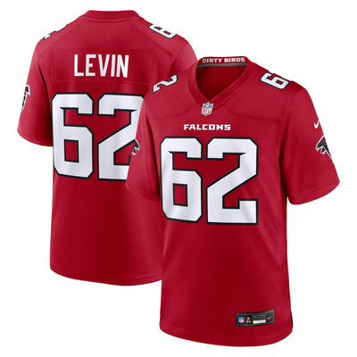 Atlanta Falcons Corey Levin Nike Red Team Game Jersey