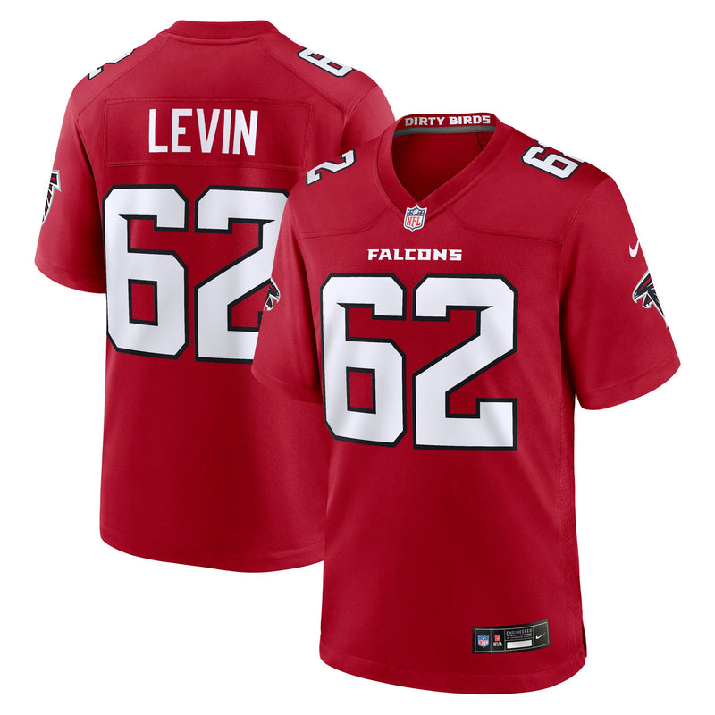 Atlanta Falcons Corey Levin Nike Red Team Game Jersey