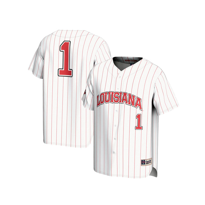GameDay Greats White #1 Louisiana Ragin' Cajuns Lightweight Baseball Fashion Jersey