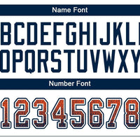 Custom Orange Navy-White Drift Fashion Football Jersey