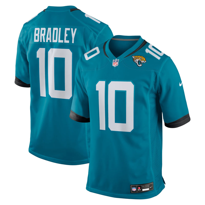Jacksonville Jaguars Carter Bradley Nike Teal Team Game Jersey