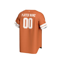Texas Longhorns GameDay Greats Personalized Collegiate Baseball Fashion Jersey - Texas Orange