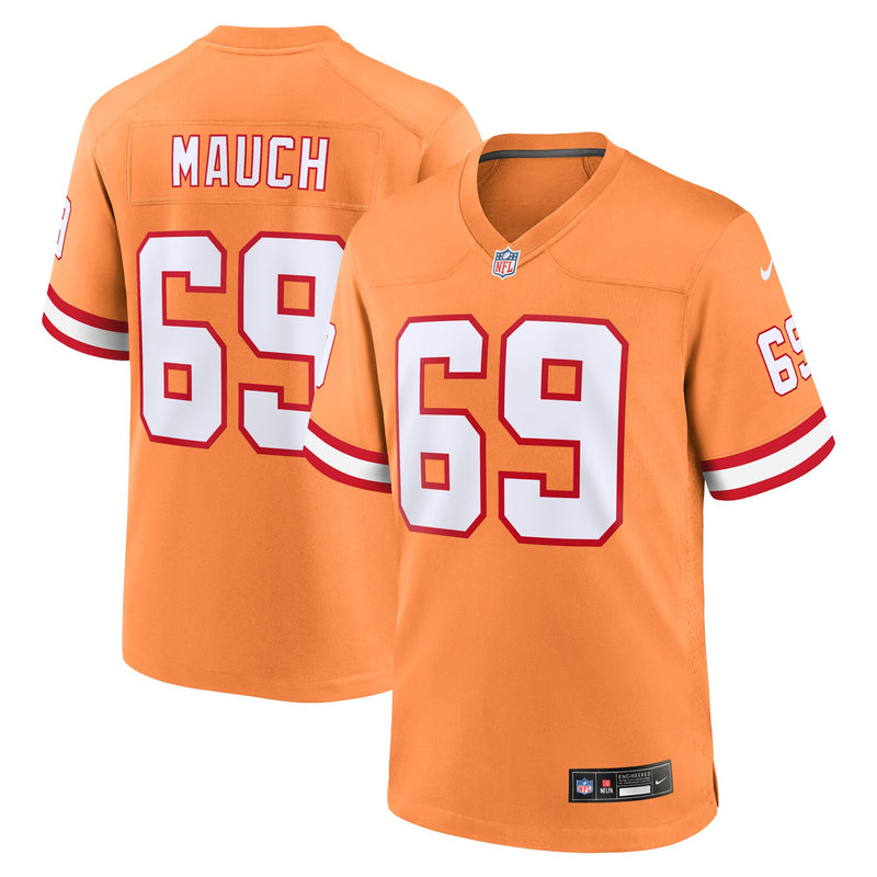 Tampa Bay Buccaneers Cody Mauch Nike Orange Alternate Game Jersey