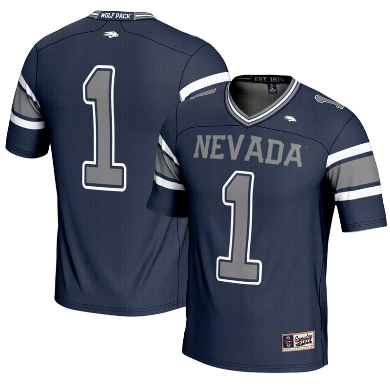 #1 Nevada Wolf Pack GameDay Greats Endzone Football Jersey - Navy