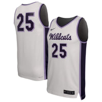 #25 Kansas State Wildcats Nike Replica Basketball Jersey - White