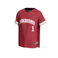 #1 Arkansas Razorbacks GameDay Greats Lightweight Collegiate Baseball Fashion Jersey - Cardinal