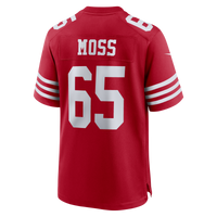 San Francisco 49ers Drew Moss Nike Scarlet Team Game Jersey