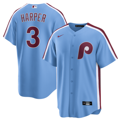 Philadelphia Phillies Bryce Harper Nike Light Blue Alternate Replica Jersey
