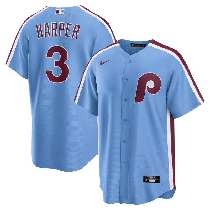 Philadelphia Phillies Bryce Harper Nike Light Blue Alternate Replica Jersey