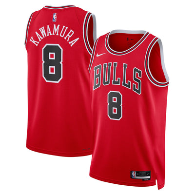 Chicago Bulls Nike Icon Edition Swingman Jersey - Red - Yuki Kawamura
