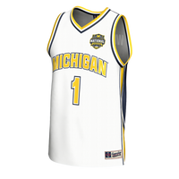 Michigan Wolverines GameDay Greats 2026 NCAA Basketball National Champions #1 Commemorative Fashion Jersey - White