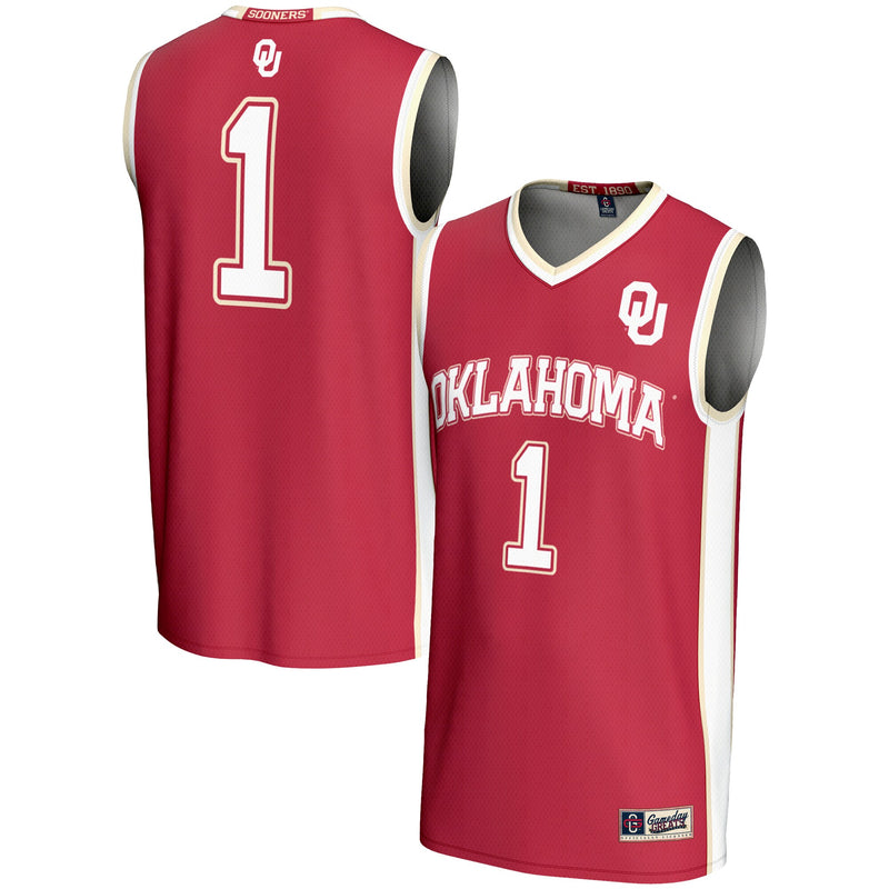 #1 Oklahoma Sooners GameDay Greats Lightweight Basketball Jersey - Crimson