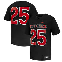 #25 Rutgers Scarlet Knights Nike Untouchable Replica Game Jersey - Black