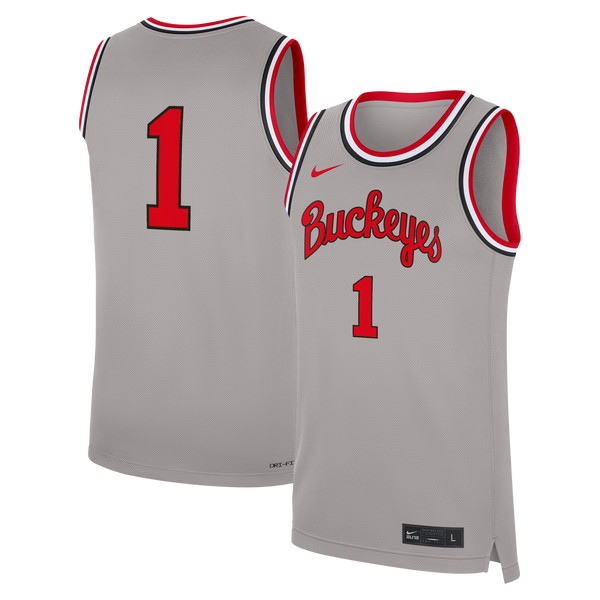 #1 Ohio State Buckeyes Nike Alternate Replica Basketball Jersey - Gray