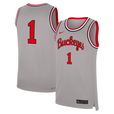 #1 Ohio State Buckeyes Nike Alternate Replica Basketball Jersey - Gray