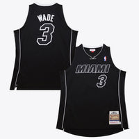 Miami Heat Mitchell & Ness Dwyane Wade 2011 Dark Alternate Authentic Jersey - Black