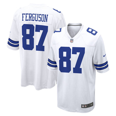 Dallas Cowboys Jake Ferguson Nike White Game Jersey