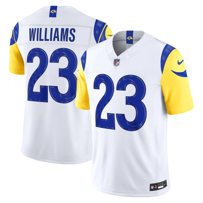 Los Angeles Rams Kyren Williams Nike White Vapor F.U.S.E. Stitched Limited Jersey