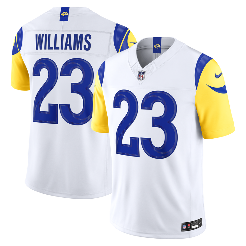 Los Angeles Rams Kyren Williams Nike White Vapor F.U.S.E. Stitched Limited Jersey