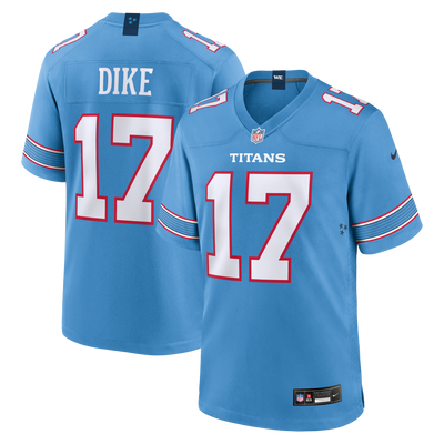 Tennessee Titans Chimere Dike Nike Light Blue Team Game Jersey