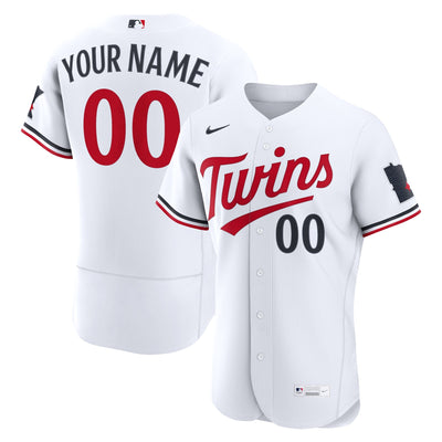 Minnesota Twins Nike White Home Authentic Custom Jersey