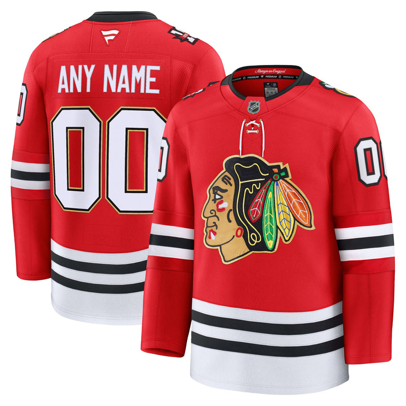 Chicago Blackhawks Fanatics Red Centennial Premium Custom Jersey