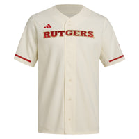Rutgers Scarlet Knights adidas Replica Baseball Jersey - Cream