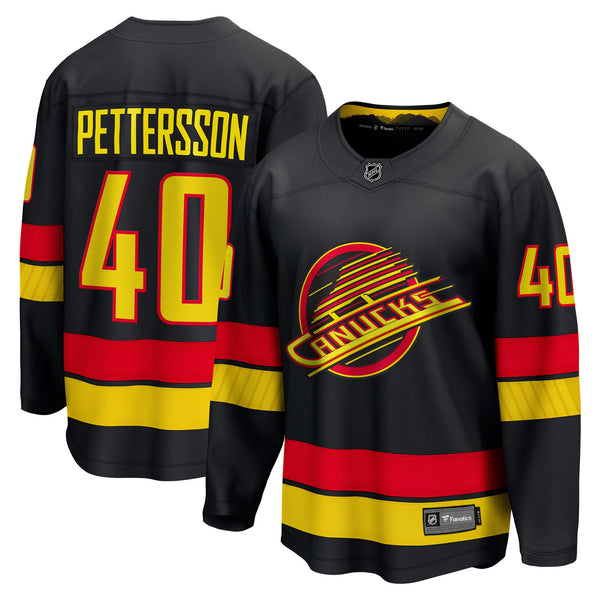 Vancouver Canucks Elias Pettersson Fanatics Black Breakaway Jersey