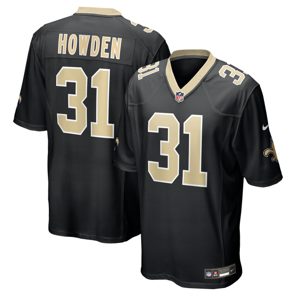 New Orleans Saints Jordan Howden Nike Black Team Game Jersey