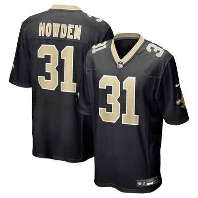 New Orleans Saints Jordan Howden Nike Black Team Game Jersey