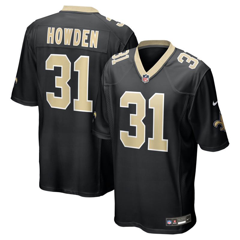 New Orleans Saints Jordan Howden Nike Black Team Game Jersey