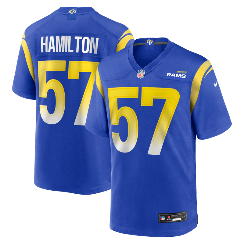 Los Angeles Rams Ty Hamilton Nike Royal Team Game Jersey