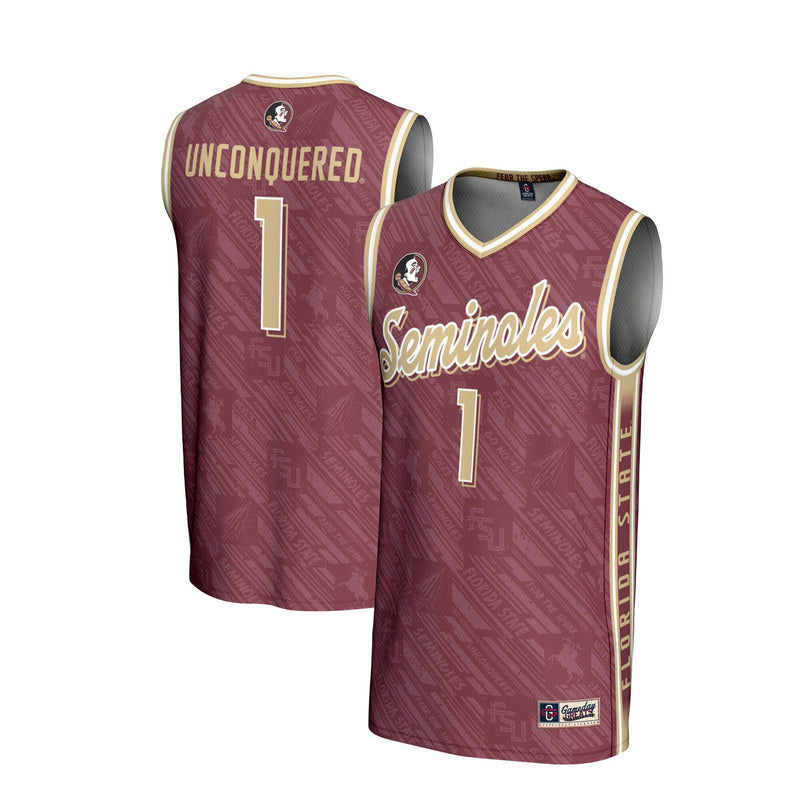 #1 Florida State Seminoles GameDay Greats Lightweight Highlight Print Basketball Jersey - Garnet