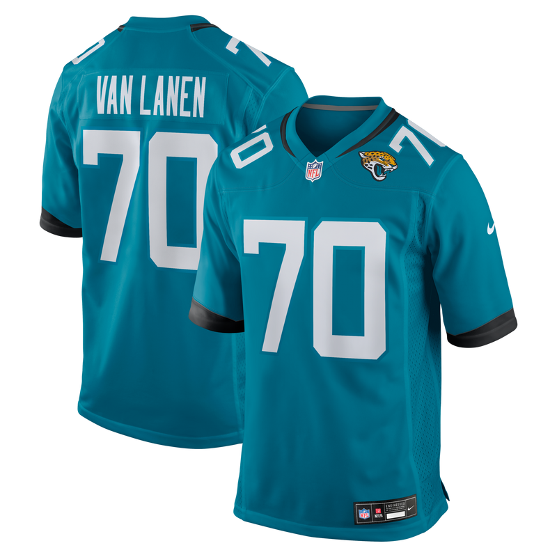 Jacksonville Jaguars Cole Van Lanen Nike Teal Game Player Jersey