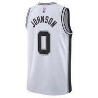 San Antonio Spurs Nike Association Edition Swingman Jersey - White - Keldon Johnson