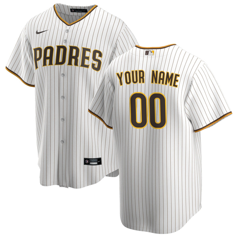 San Diego Padres Nike White Home Replica Custom Jersey