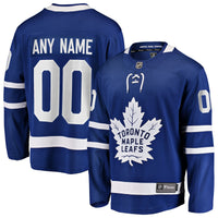 Toronto Maple Leafs Fanatics Blue Home Breakaway Custom Jersey