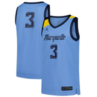 #3 Marquette Golden Eagles Jordan Brand Replica Basketball Jersey - Blue