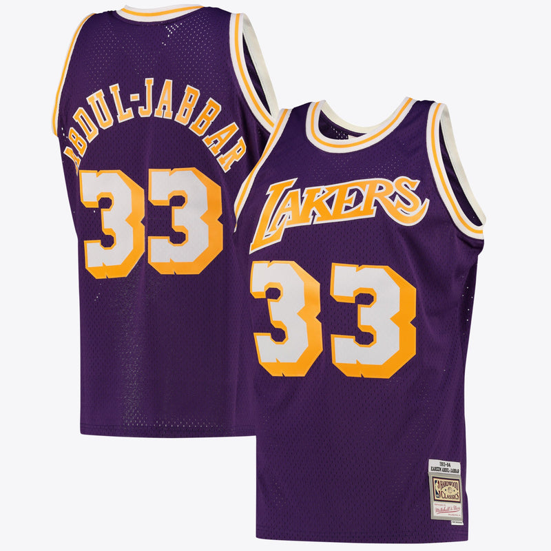 Los Angeles Lakers Kareem Abdul-Jabbar Alternate Swingman Jersey By Mitchell & Ness - Purple -