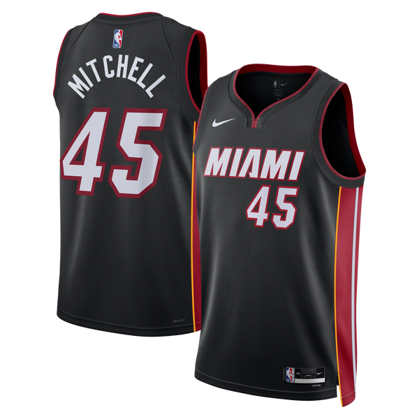 Miami Heat Nike Icon Edition Swingman Jersey - Black - Davion Mitchell