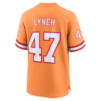 Tampa Bay Buccaneers John Lynch Nike Orange Throwback Game Jersey