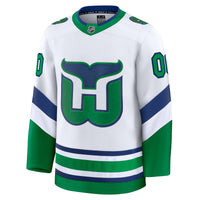 Carolina Hurricanes Fanatics White Throwback Premium Custom Jersey