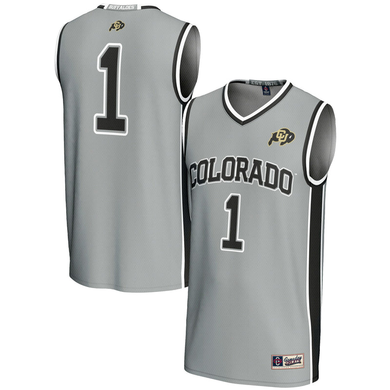 #1 Colorado Buffaloes GameDay Greats Replica Lightweight Basketball Jersey - Gray