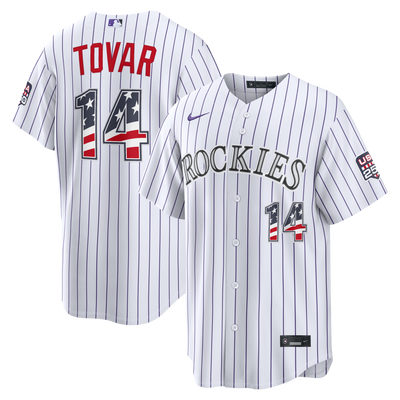 Fourth of July Colorado Rockies Ezequiel Tovar Nike White USA 250 Stadium Jersey