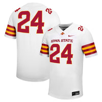 #24 Iowa State Cyclones Nike Untouchable Football Jersey – White