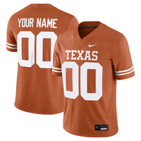 Texas Longhorns Nike Custom Football Game Jersey - Texas Orange