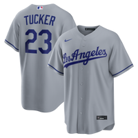 Los Angeles Dodgers Kyle Tucker Nike Gray Road Replica Jersey