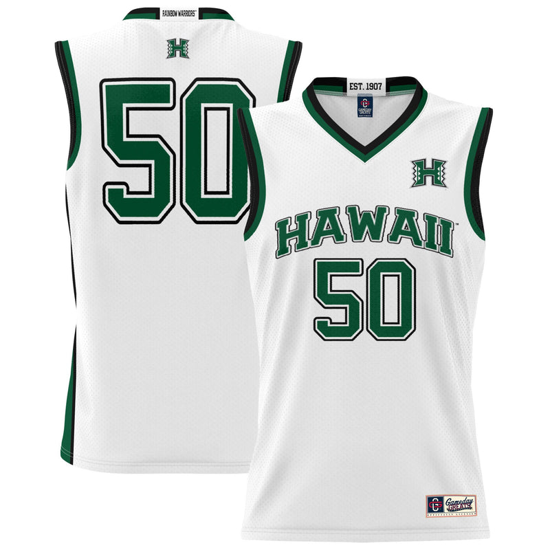 #50 Hawaii Rainbow Warriors GameDay Greats Lightweight Basketball Jersey - White